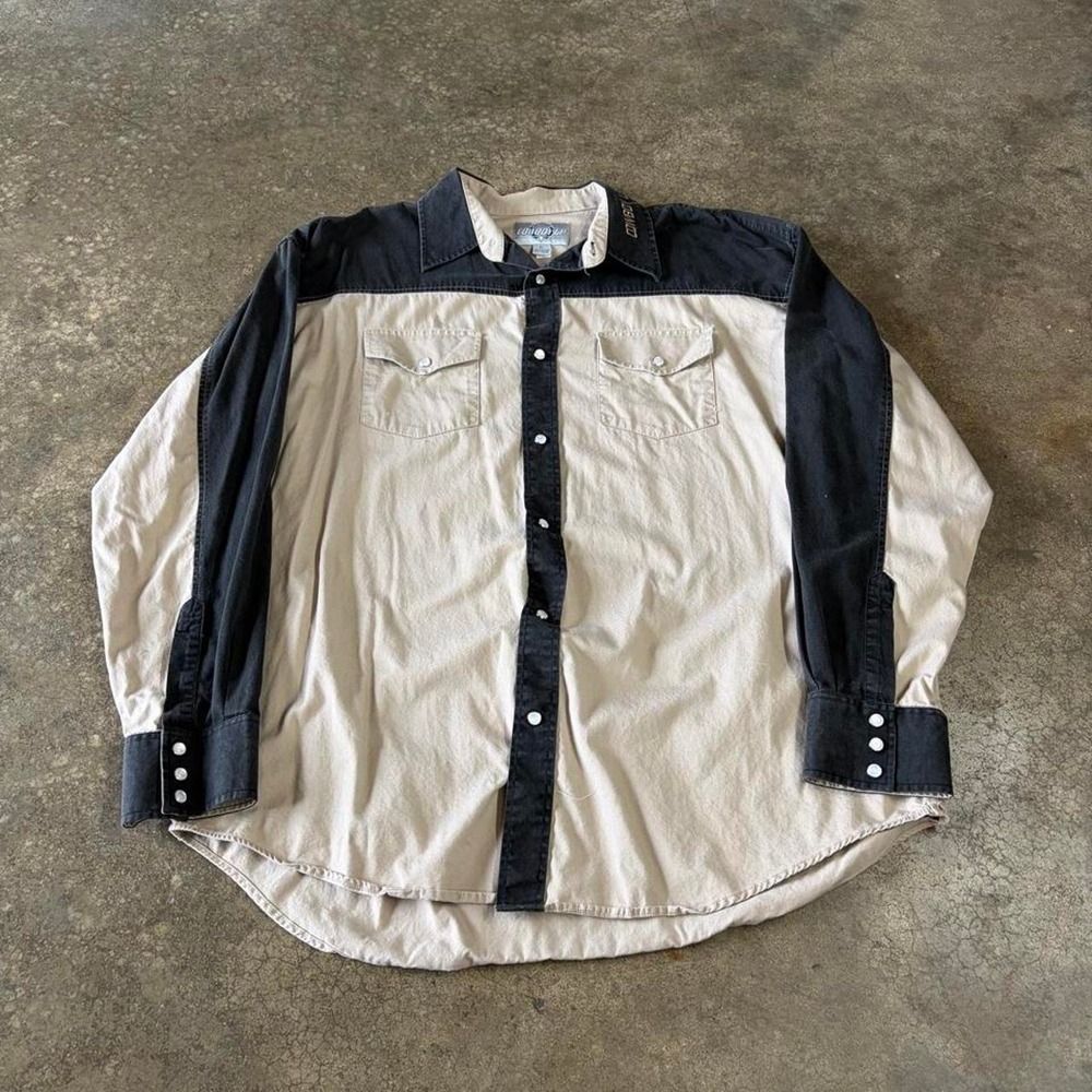 2000s cowboy up western button down